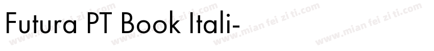 Futura PT Book Itali字体转换